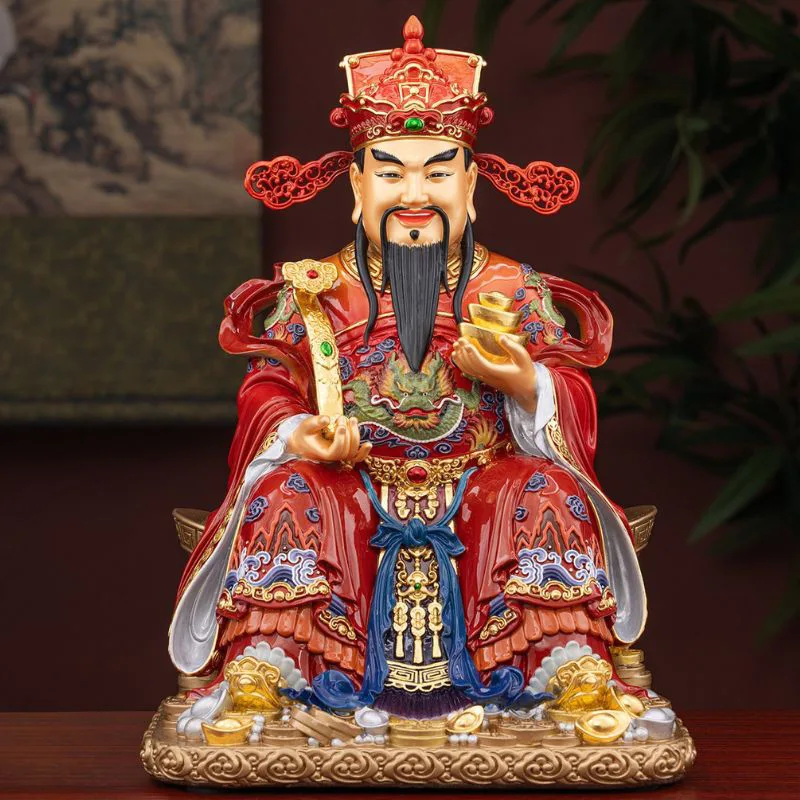 Ruyi Ingot Sitting Bi Gan Brass إله الثروة